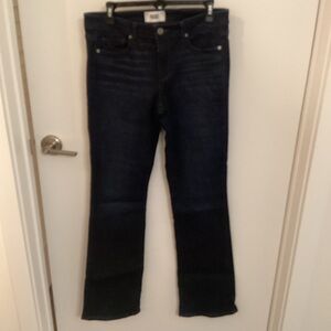 PAIGE manhattan Dark blue Boot Cut Jeans. 33” inseam.